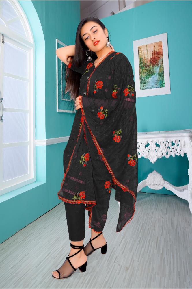 REET MAHAL UNSTITCHED COTTON SALWAR SUIT MATERIAL WITH DUPATTA