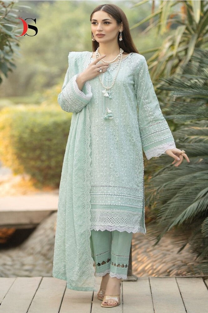 Adan Libas Chikankari Lucknowi Unstitched Suit