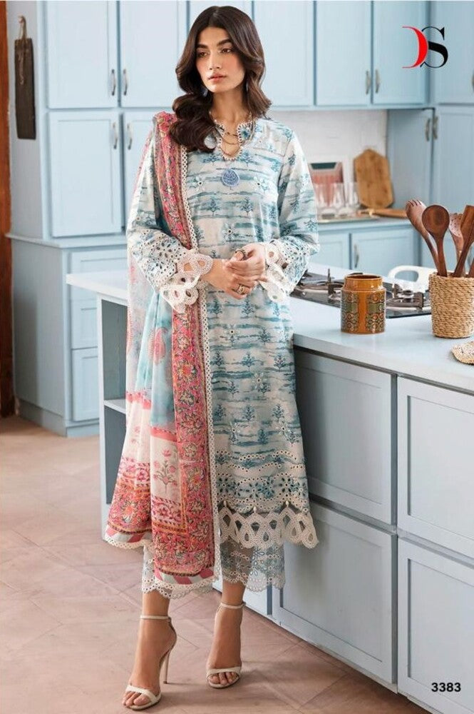 Readymade Afrozeh Chikankari Cotton Chiffon Salwar Suit