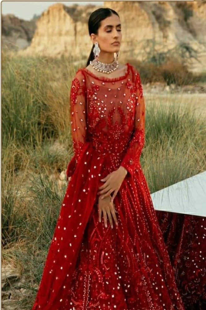 Net Heavy Embroidery Pakistani Unstitched Salwar Suit