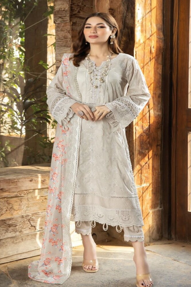 Adan Libas Chikankari Lucknowi Unstitched Suit