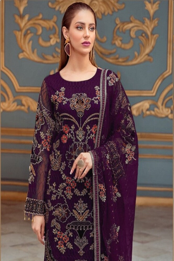 Georgette With Embroiered Pakistani Unstitched Salwar Suit