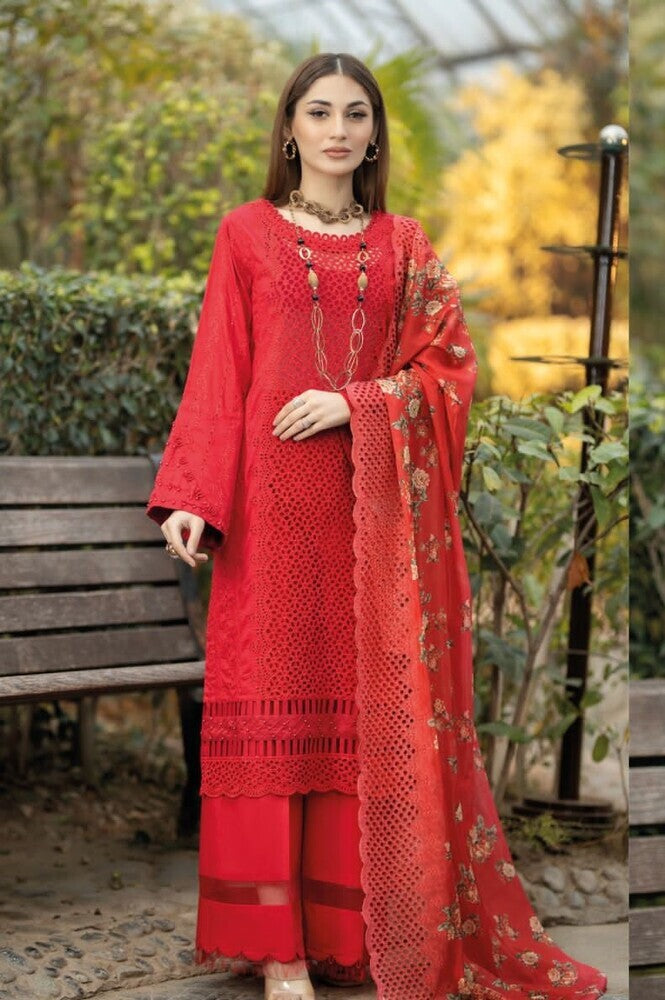 Adan Libas Chikankari Lucknowi Unstitched Suit