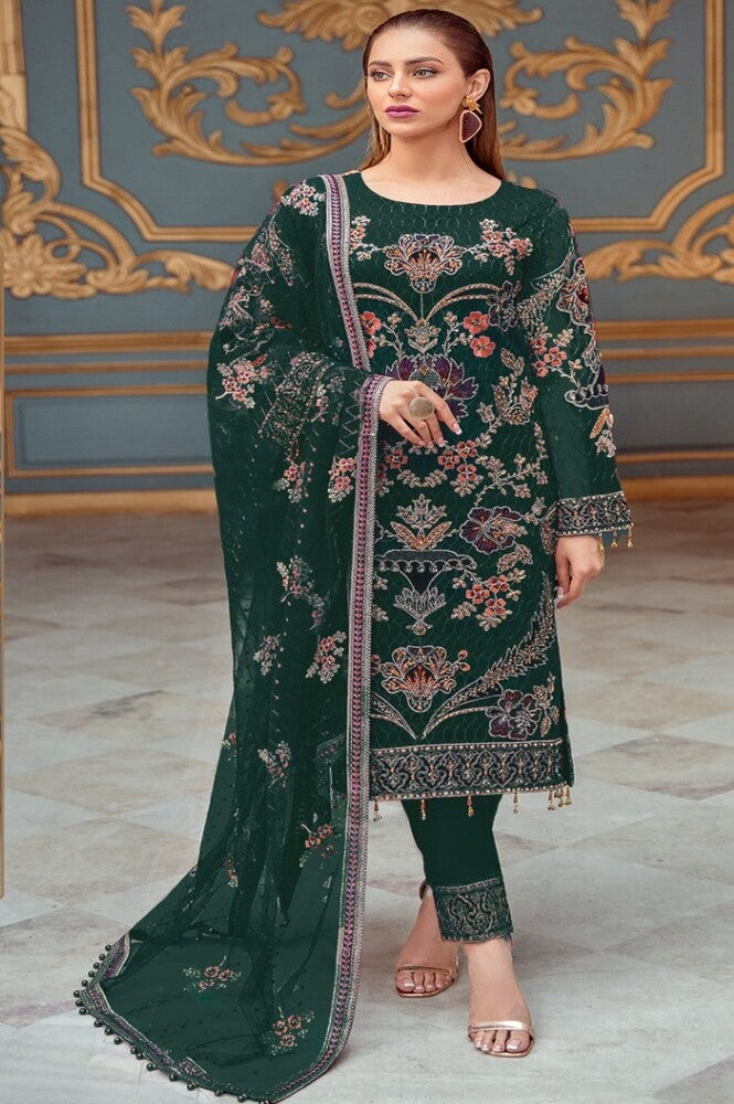 Georgette With Embroiered Pakistani Unstitched Salwar Suit