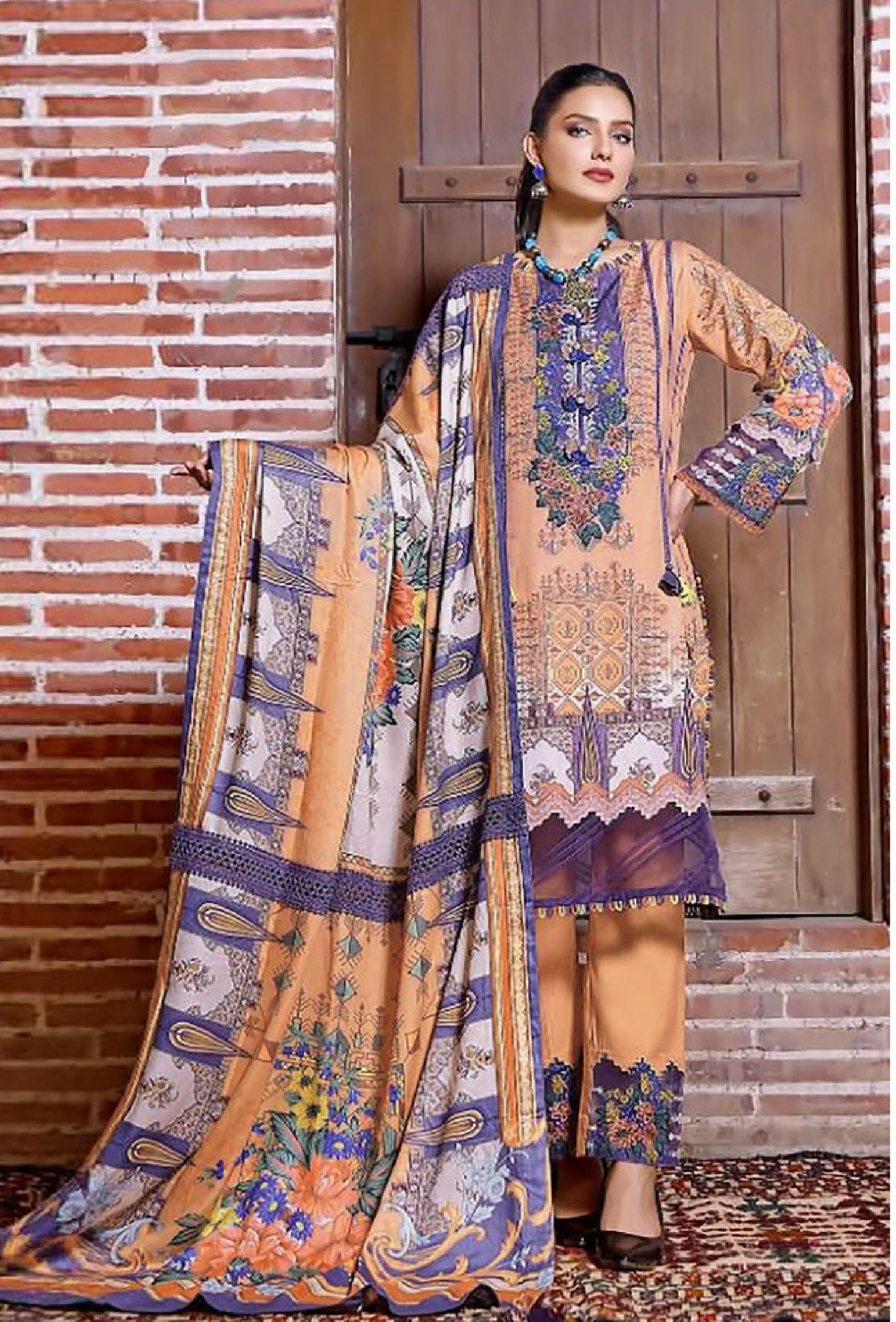 REET MAHAL DESIGNER PURE COTTON SALWAR SUIT MATERIAL PRINTED AND DUPATTA