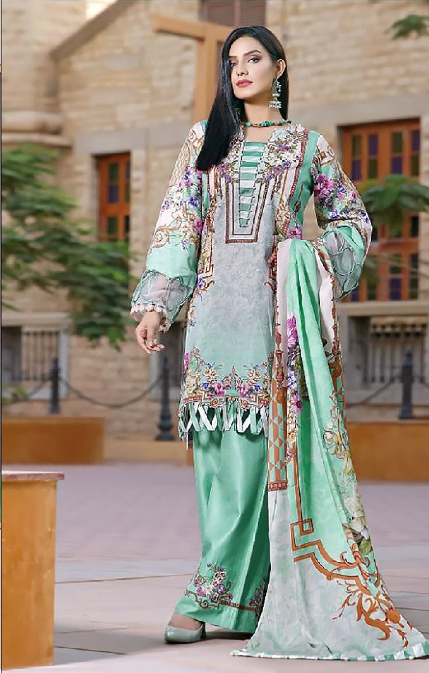 REET MAHAL DESIGNER PURE COTTON SALWAR SUIT MATERIAL PRINTED AND DUPATTA