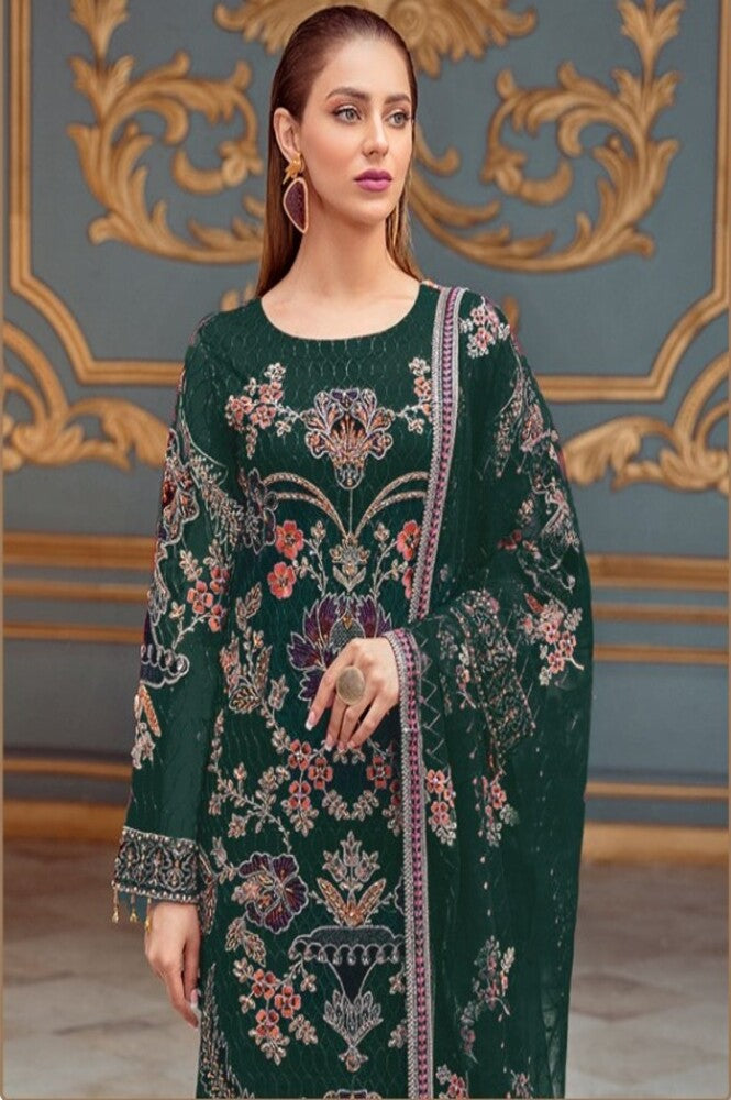 Georgette With Embroiered Pakistani Unstitched Salwar Suit