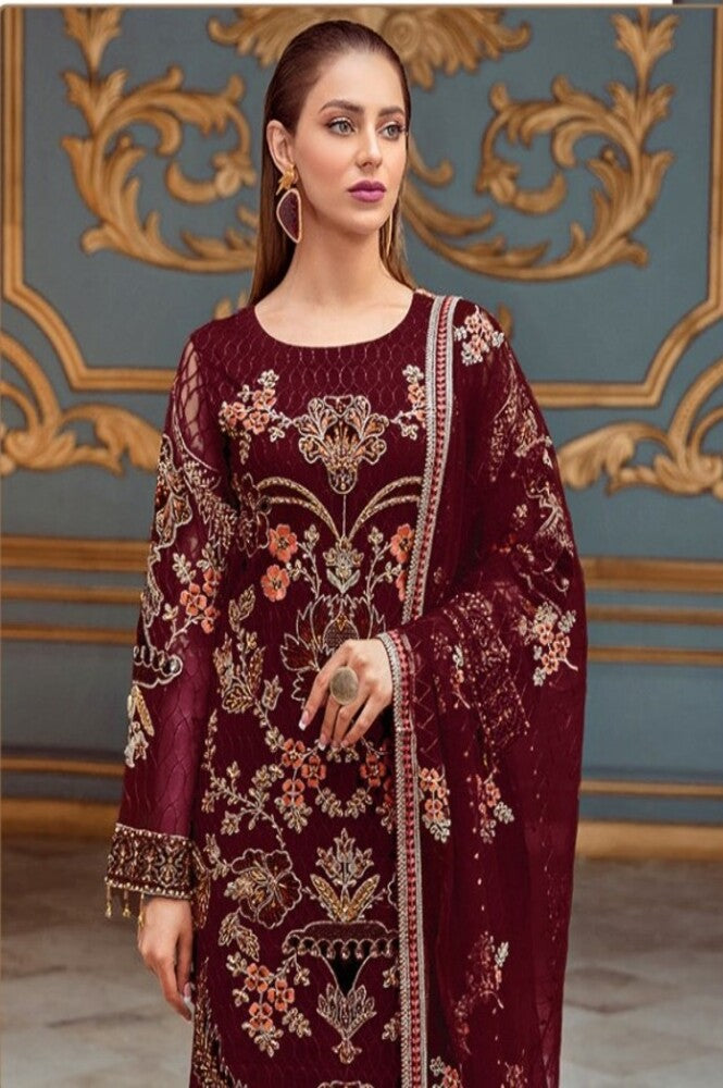 Georgette With Embroiered Pakistani Unstitched Salwar Suit