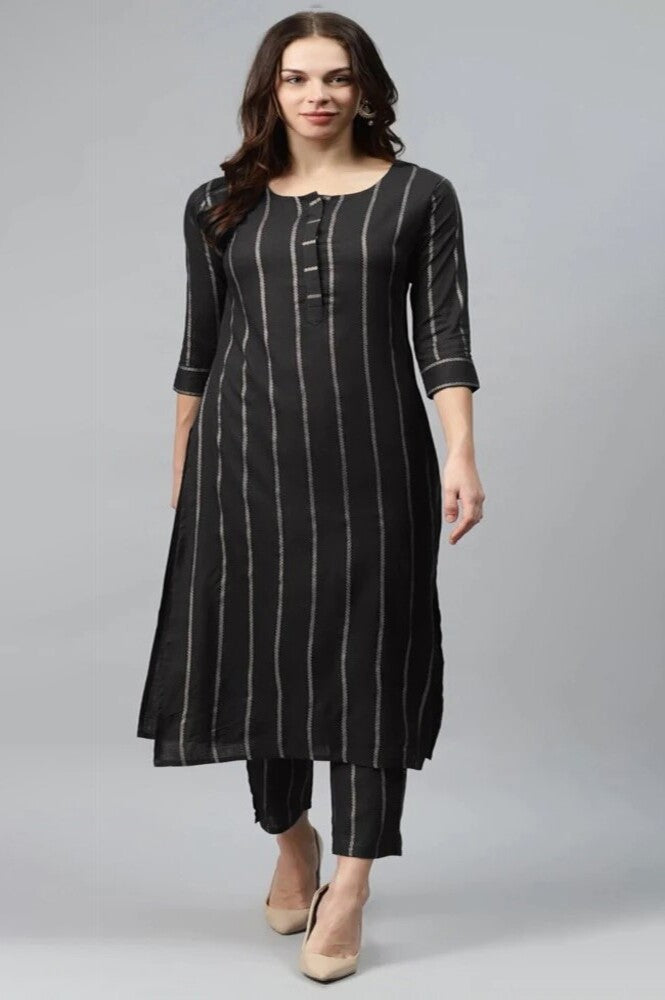 Readymade Green Women Kurta and Pent Set