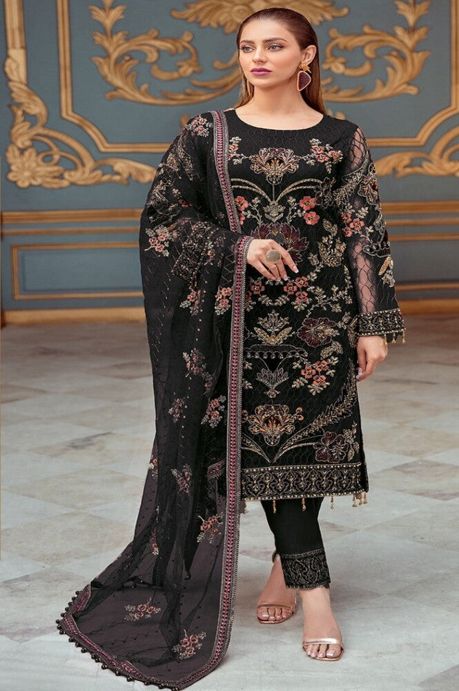 Georgette With Embroiered Pakistani Unstitched Salwar Suit