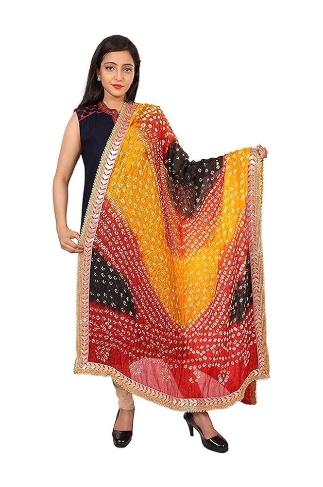 REET MAHAL ART SILK WOMEN BANDHANI DUPATTA