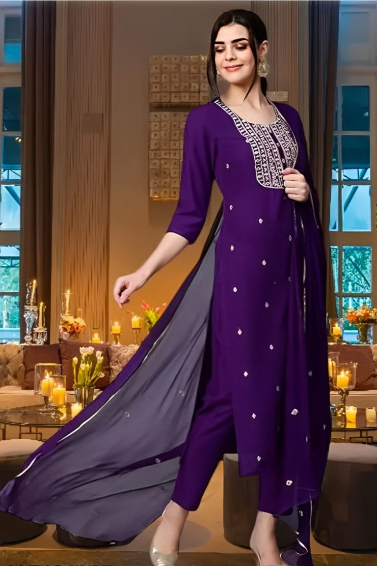 REET MAHAL DESIGNER STRAIGHT KURTA SET WITH NET DUPATTA