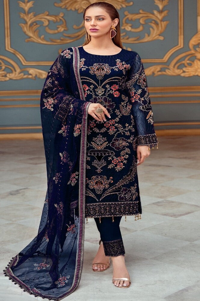 Georgette With Embroiered Pakistani Unstitched Salwar Suit