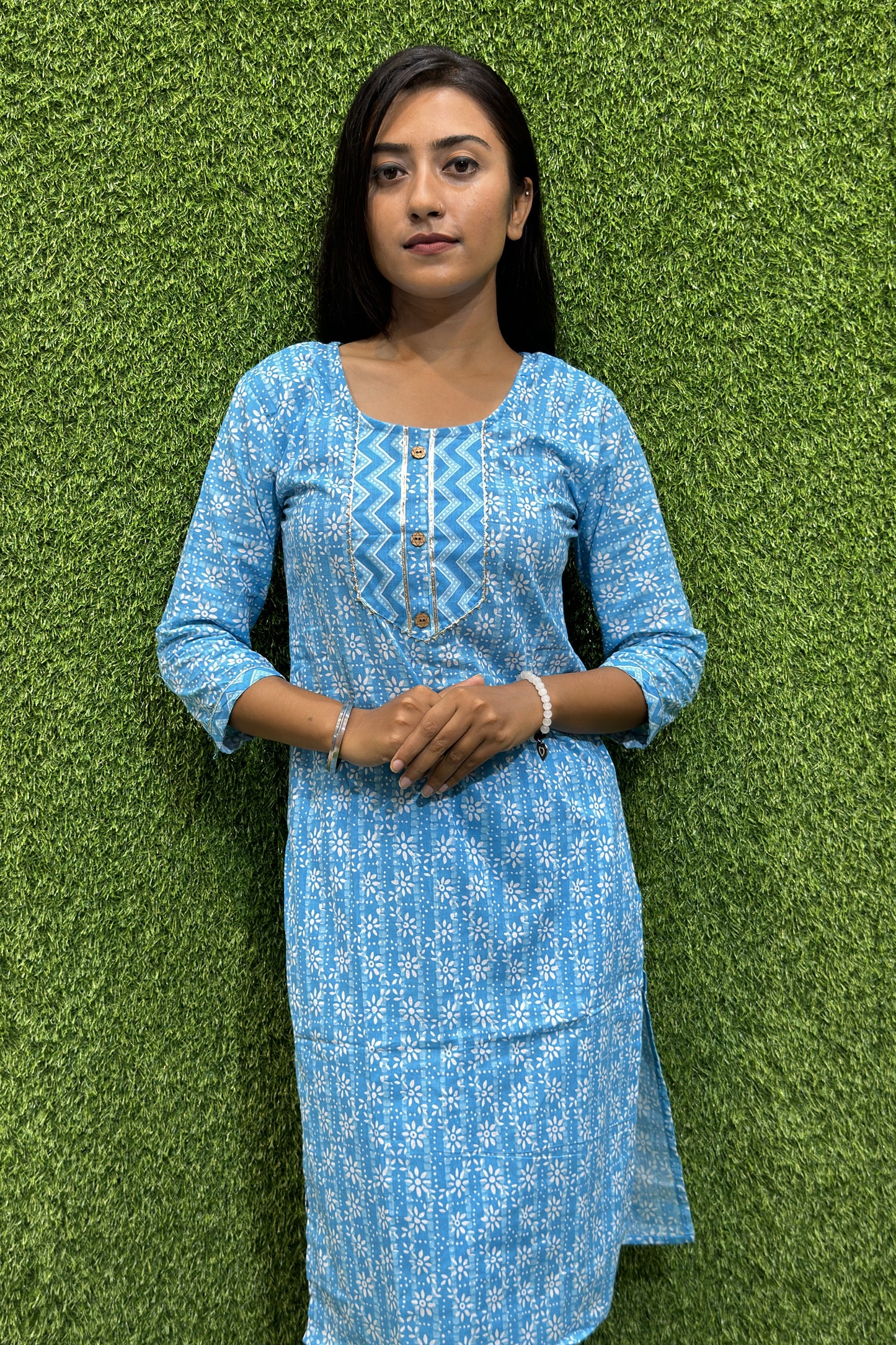 Reet Mahal Printed Blue Kurta & Pant Set