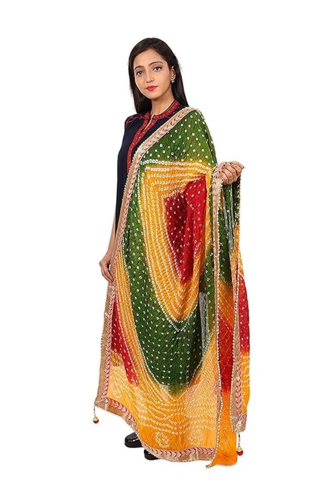 REET MAHAL ART SILK WOMEN BANDHANI DUPATTA