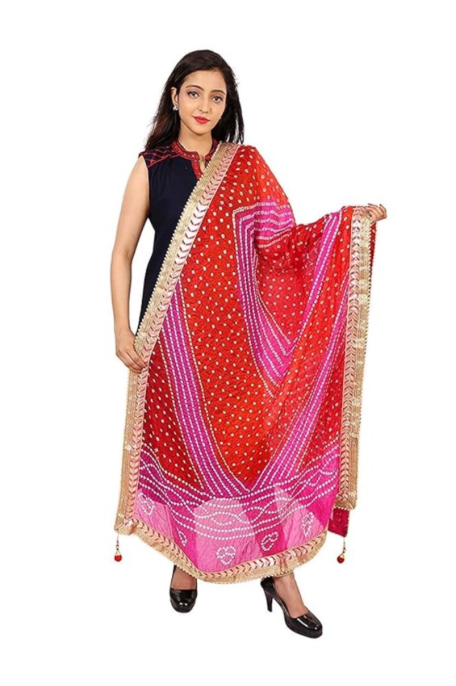 REET MAHAL ART SILK WOMEN BANDHANI DUPATTA