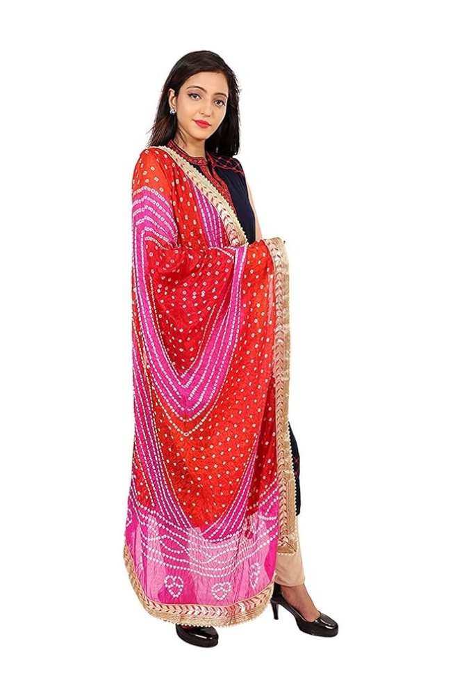 REET MAHAL ART SILK WOMEN BANDHANI DUPATTA