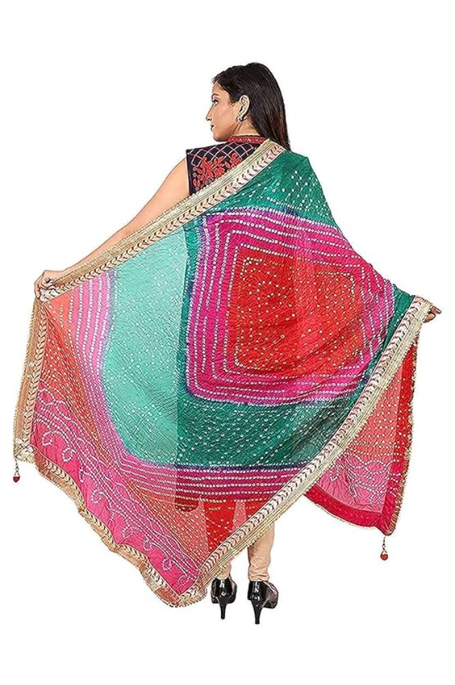 REET MAHAL ART SILK WOMEN BANDHANI DUPATTA