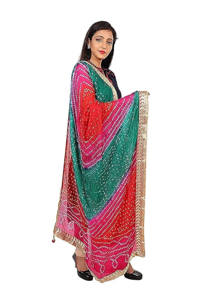 REET MAHAL ART SILK WOMEN BANDHANI DUPATTA