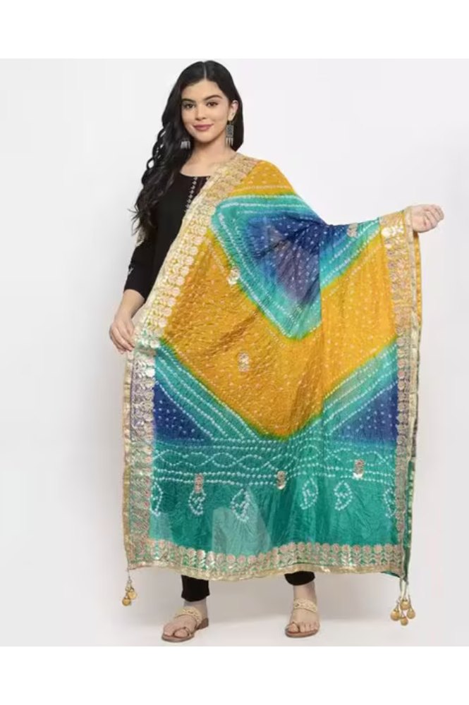 REET MAHAL ART SILK WOMEN BANDHANI DUPATTA