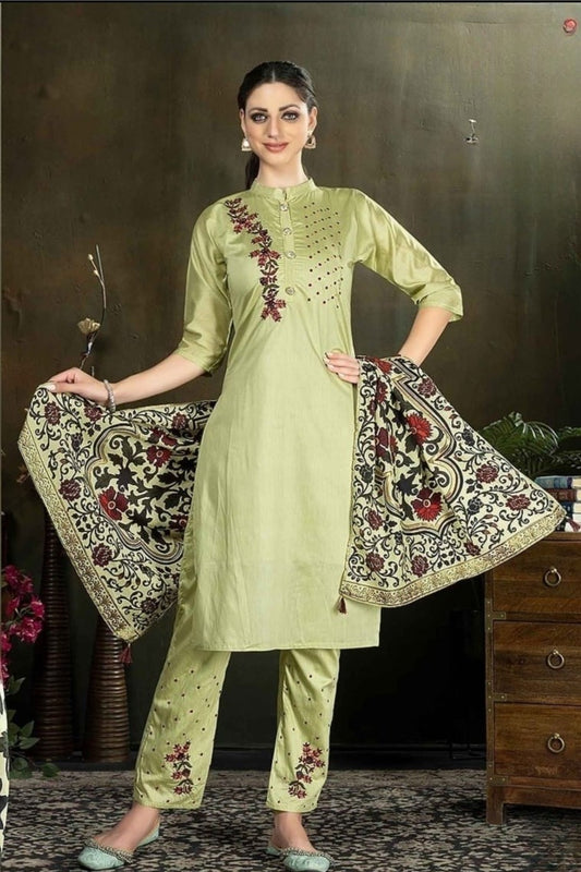 Reet Mahal Printed Kurta with Printed Pant & Dupatta