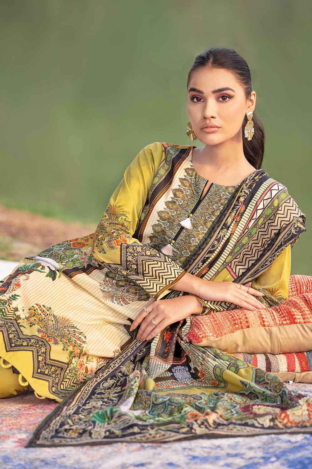 REET MAHAL DESIGNER COTTON SALWAR SUIT MATERIAL WITH PRINTED DUPATTA