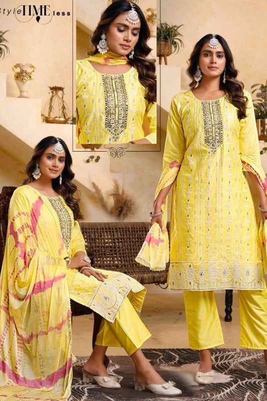 Reet Mahal Printed kurta Set with Printed Dupatta