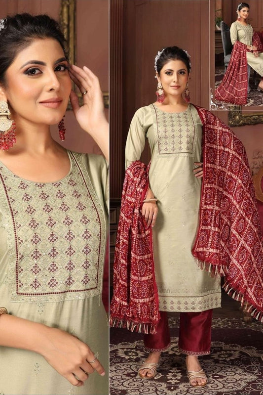 REET MAHAL FLORAL PRINTED KURTA SET WITH DUPATTA