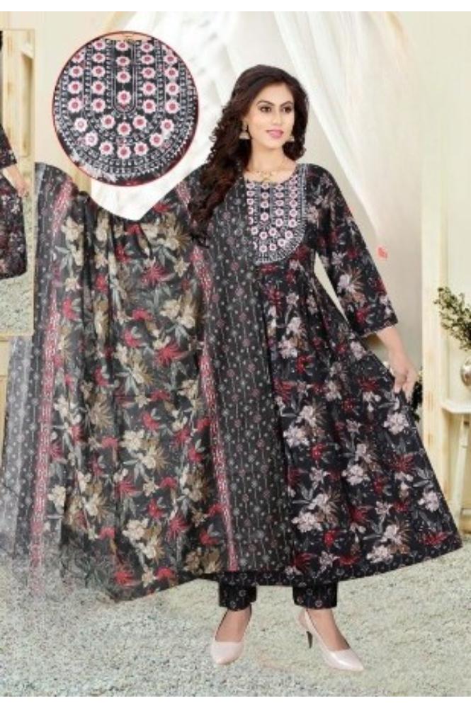 REET MAHAL ELEGANT EMBROIDERED ANARKALI SUIT SET FOR WOMEN