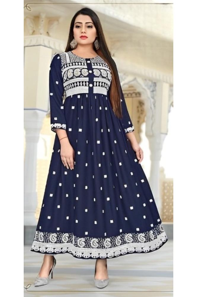 REET MAHAL DESIGNER CHIKANKARI KURTA FOR WOMEN