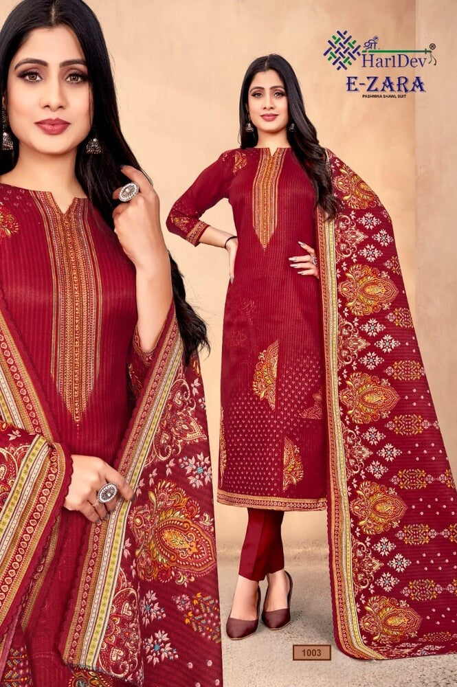 REET MAHAL PAKISTANI SALWAR SUIT MATERIAL WITH PRINTED DUPATTA FOR WOMEN