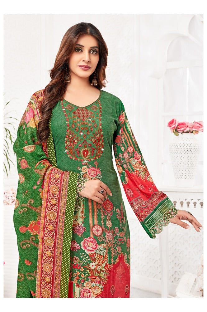 REET MAHAL UNSTITCHED PURE COTTON SALWAR SUIT MATERIAL FOR WOMEN