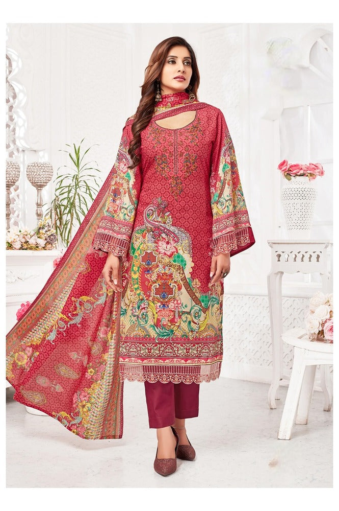 REET MAHAL UNSTITCHED PURE COTTON SALWAR SUIT MATERIAL FOR WOMEN