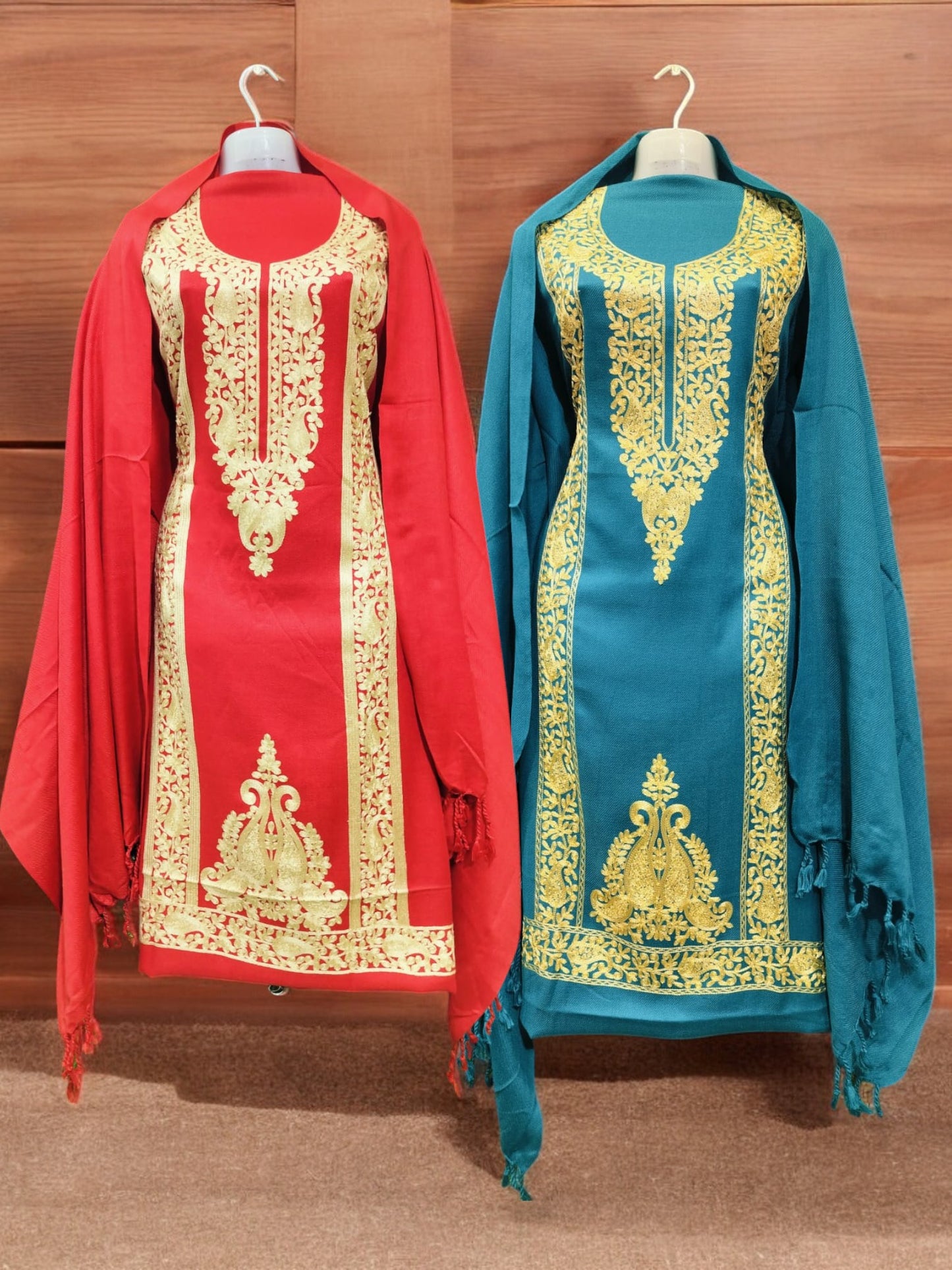 Elegance Woven in Every Stitch: Women's Wool Embroidery Salwar Suits