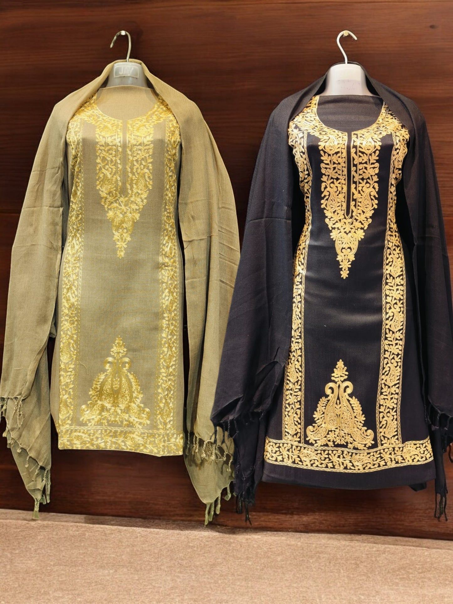 Elegance Woven in Every Stitch: Women's Wool Embroidery Salwar Suits