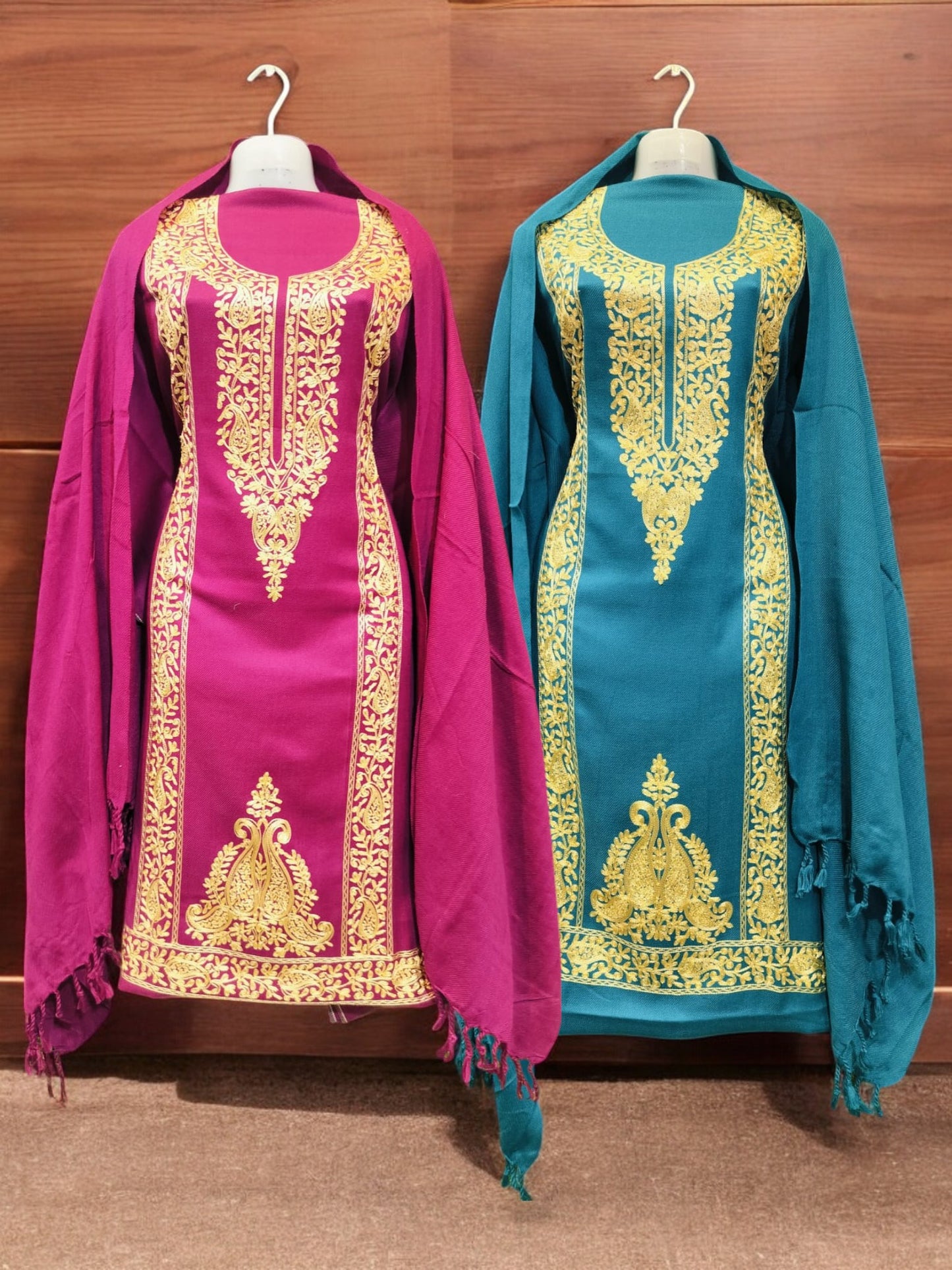 Elegance Woven in Every Stitch: Women's Wool Embroidery Salwar Suits