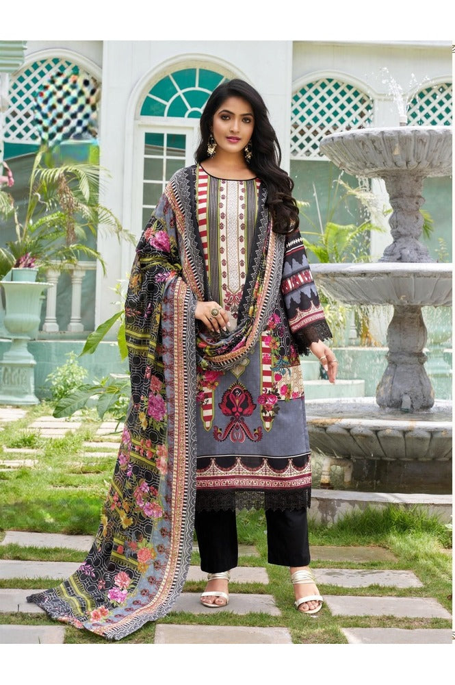 REET MAHAL UNSTITCHED PURE COTTON SALWAR SUIT MATERIAL