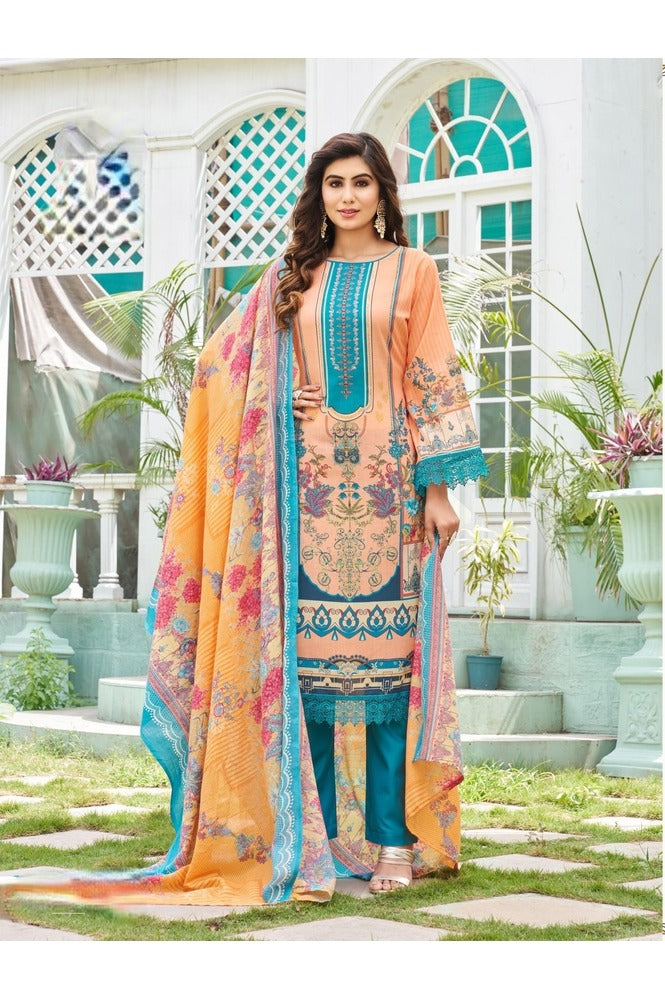 REET MAHAL UNSTITCHED PURE COTTON SALWAR SUIT MATERIAL