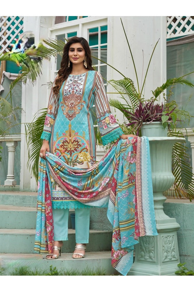 REET MAHAL UNSTITCHED PURE COTTON SALWAR SUIT MATERIAL