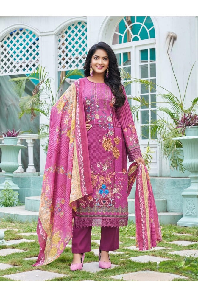 REET MAHAL UNSTITCHED PURE COTTON SALWAR SUIT MATERIAL