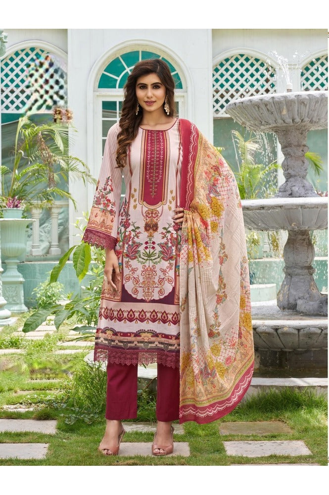 REET MAHAL UNSTITCHED PURE COTTON SALWAR SUIT MATERIAL