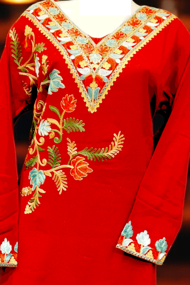 Handcrafted Kashmiri Embroidered Phiran