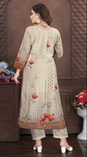 REET MAHAL DESIGNER PRINTED KURTA SET WITH EMBROIDERED DUPATTA