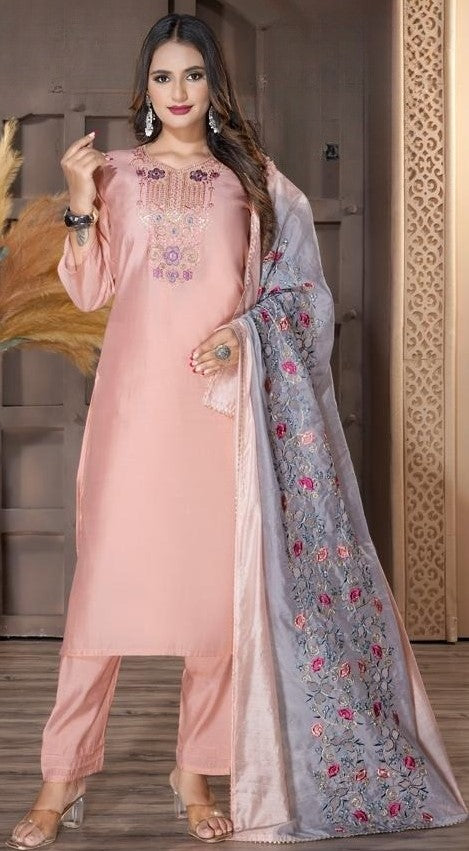 REET MAHAL PRINTED KURTA SET WITH EMBROIDERED DUPATTA