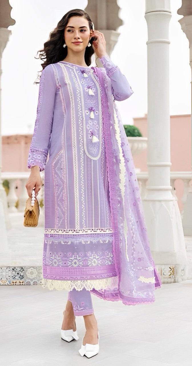 Reet Mahal Designer Cambric Embroidery Kurta Set with Embroidery Dupatta