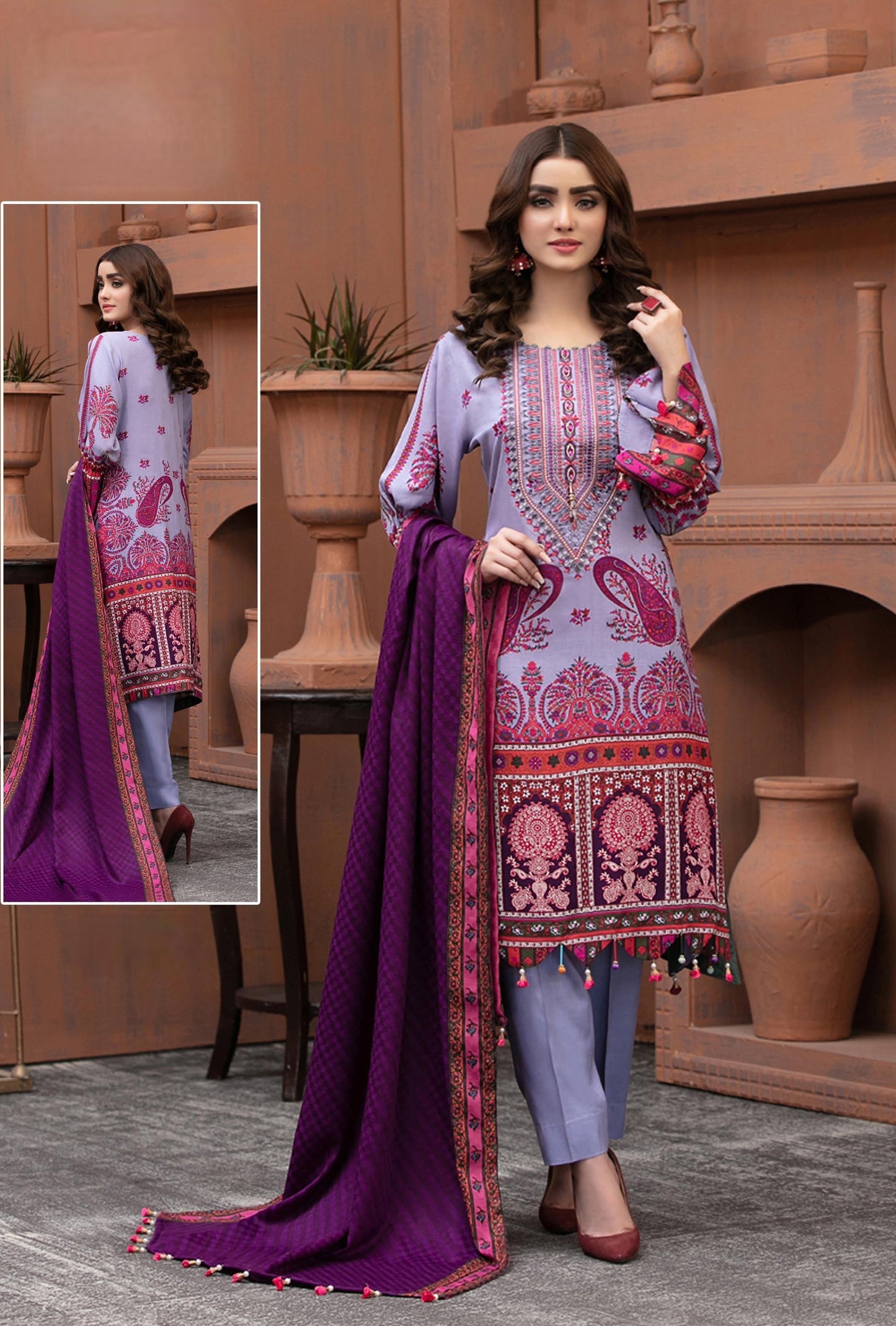 REET MAHAL DESIGNER COTTON SALWAR SUIT MATERIAL WITH PRINTED DUPATTA