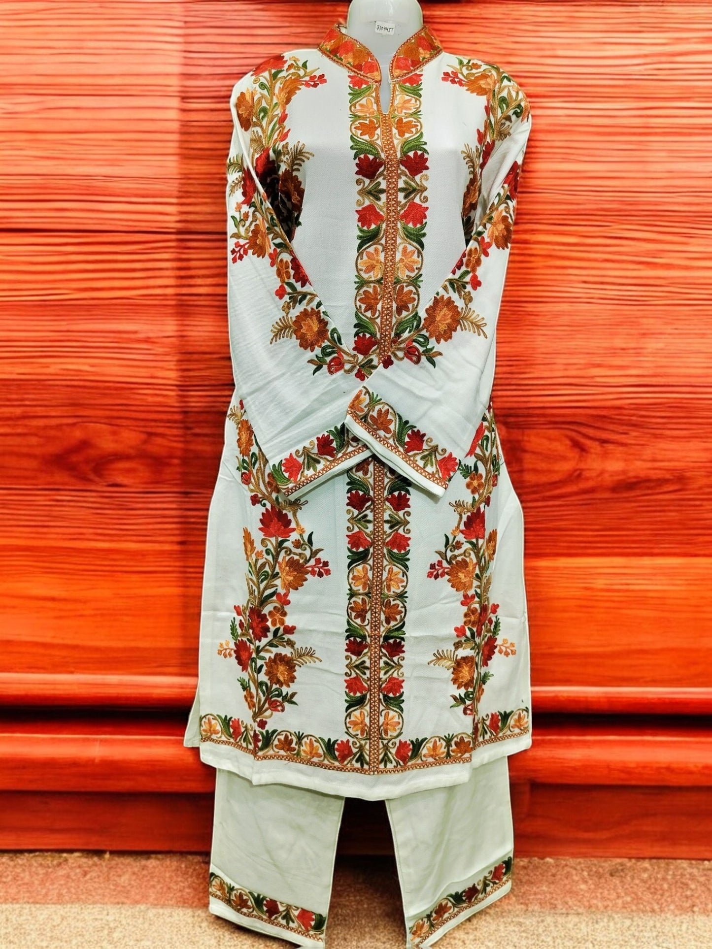 Kashmiri Embroidery Long Coord Set Stylish Party Wear