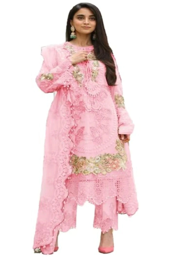 Unstitched Georgette Style Party With Heavy embroidered Suit