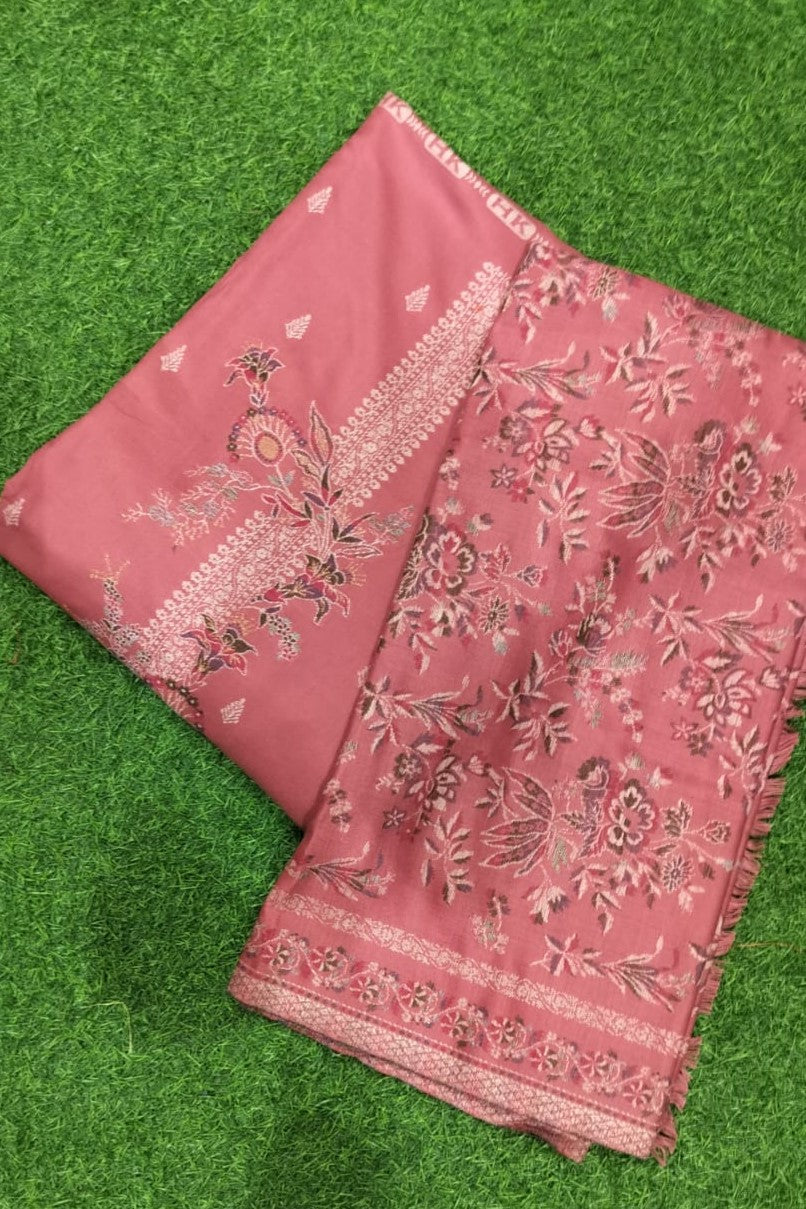 Reet Mahal Unstitched Woolen Printed Salwar Suit Material