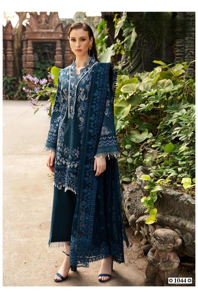 REET MAHAL HAND-EMBROIDERED PURE COTTON SUIT SET MATERIAL WITH DESIGNER DUPATTA